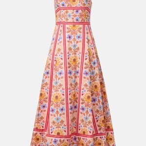 Hill House Home Margot Dress in the Pink Floral Block Stripe